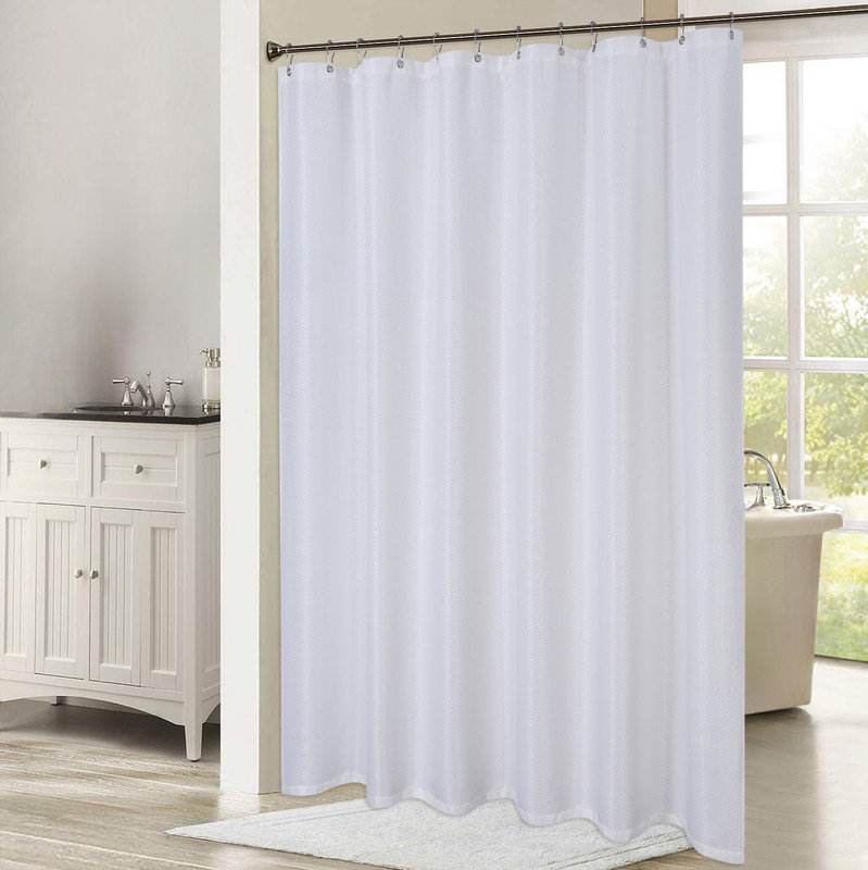 Reachel Polyester Shower Curtain, 182cm H x 213cm W, Dark Blue