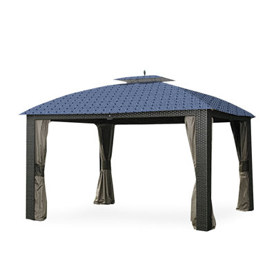 Garden Winds Blue Fabric Replacement Canopy for Gazebo