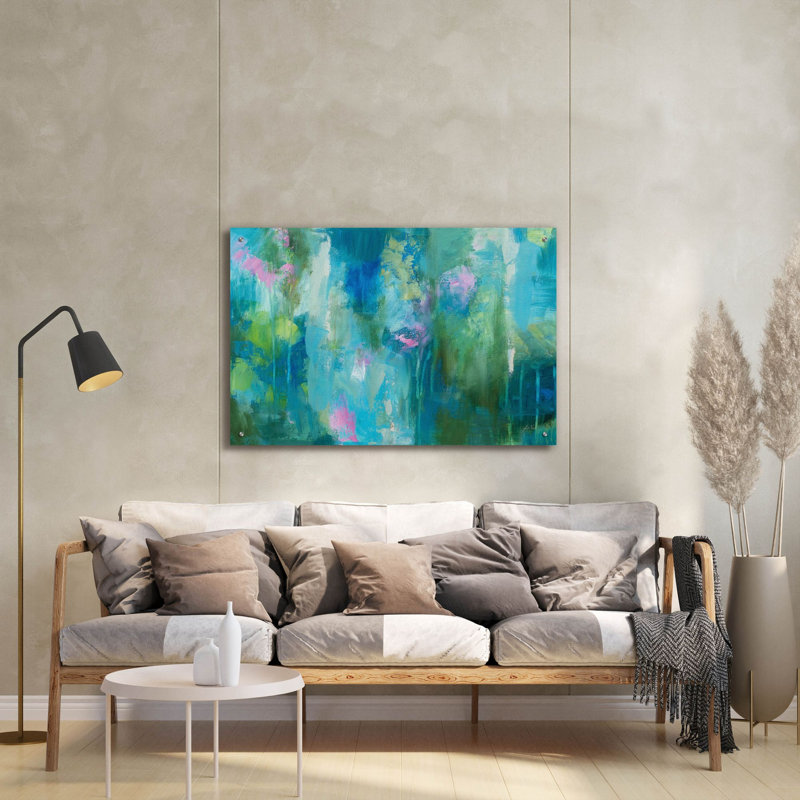 «Playful» par Jeanette Vertentes, art mural en verre acrylique, H 24 po x l 36 po x P 0,2 po