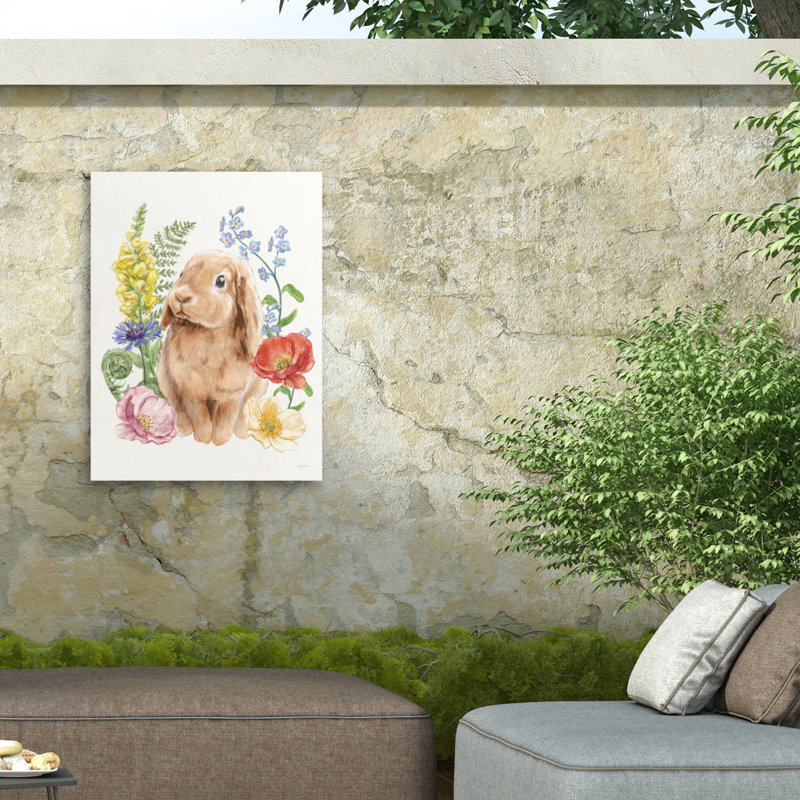 Mary Urban Sunny Bunny I, toile d'extérieur, H 19 po x l 14 po x P 1,5 po