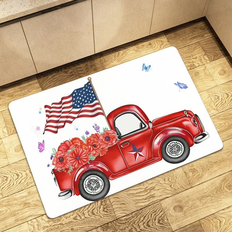 Tapis rouge pour porte de salon 24 po x 36 po Red