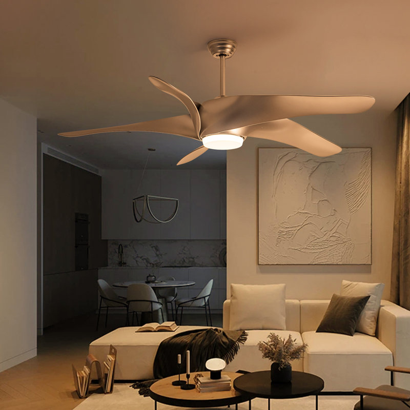 60" Ceiling Fan With Lights And Remote Control Standard Ceiling Fan With Light Kit Included