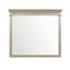 Modern Glam Silver Finish Dresser Mirror Set, 7 Drawers Texture Panels Chrome Knobs
