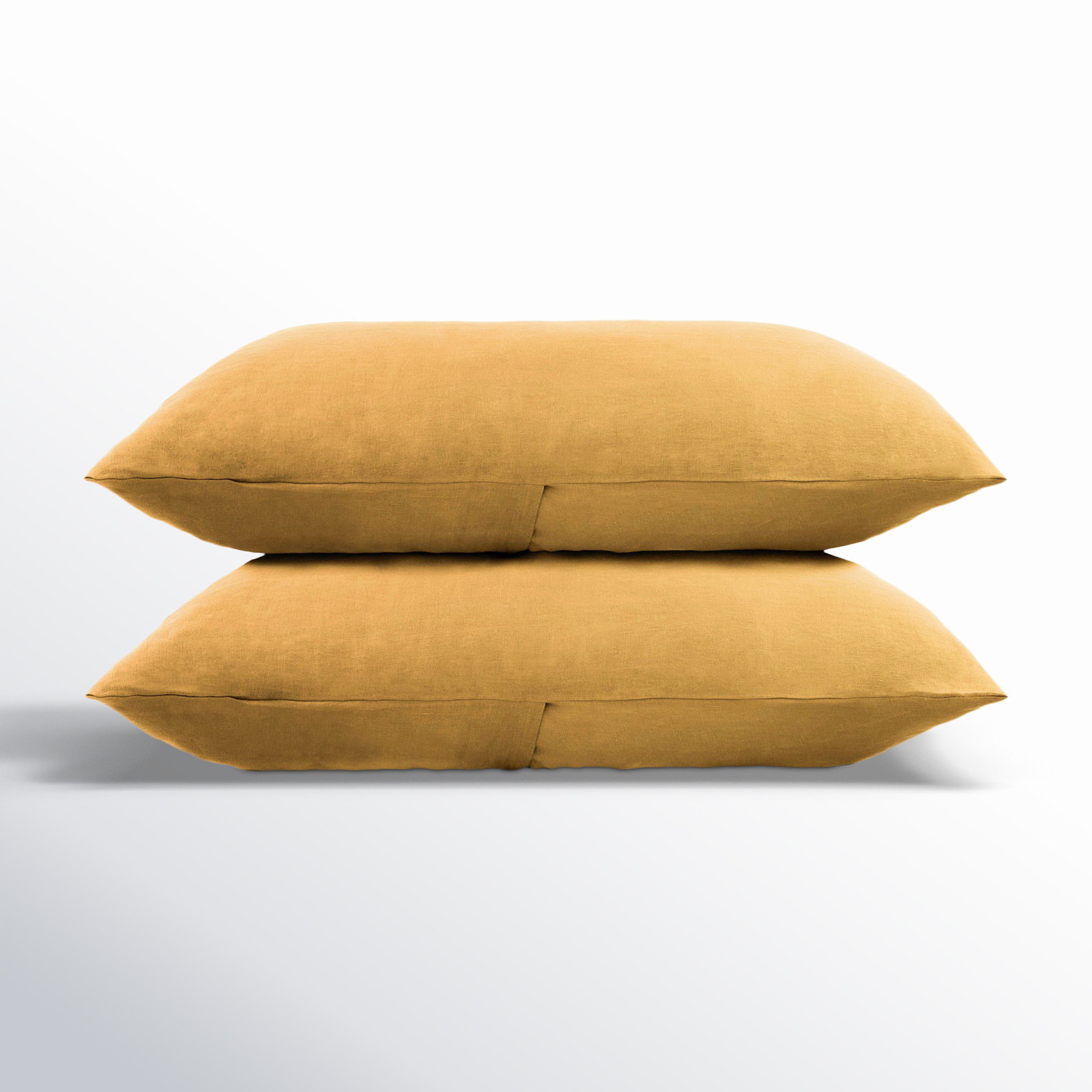 100% French Linen Pillowcase Set, Honey, Standard Pillowcase