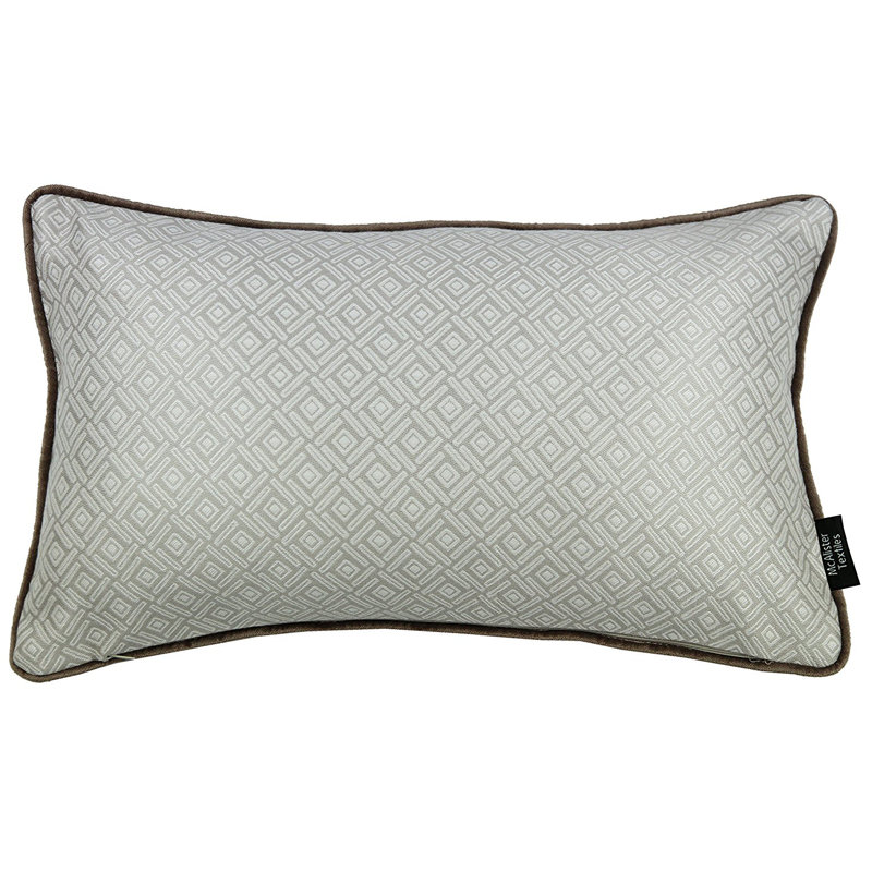 Hudepohl Geometric Rectangular Cushion, 30 x 50cm, Taupe
