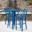 Tabouret de bar d'intérieur et d'extérieur de qualité commerciale avec dossier à lattes verticales-444989070-424817858