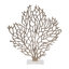 Sculpture décorative en métal représentant une branche de corail sur un socle en marbre - Figurine/statue d'inspiration côtière pour la décoration du salon - 53 cm-538165681-540425522