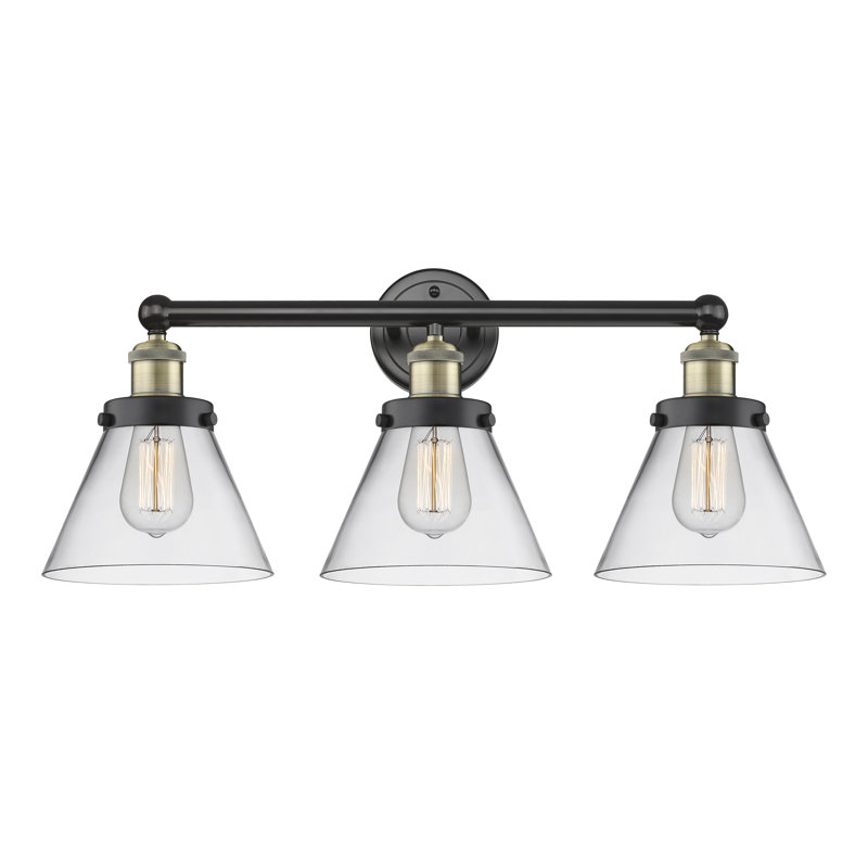 Aritzy 3 - Light Dimmable Vanity Light, Clear, Black Antique Brass