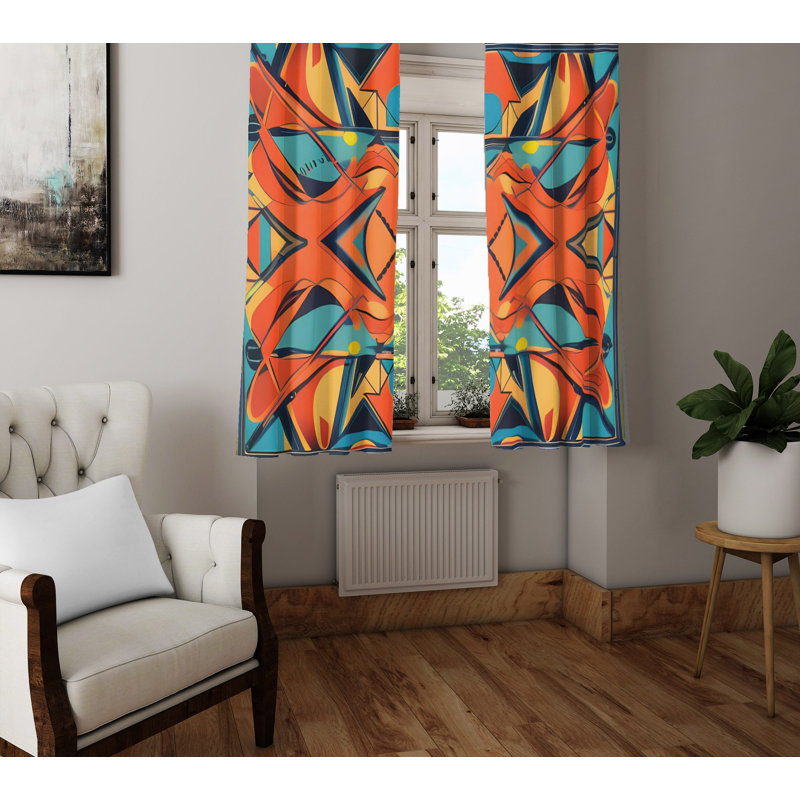 Semi Sheer Curtain Pair, 20" W x 61" L