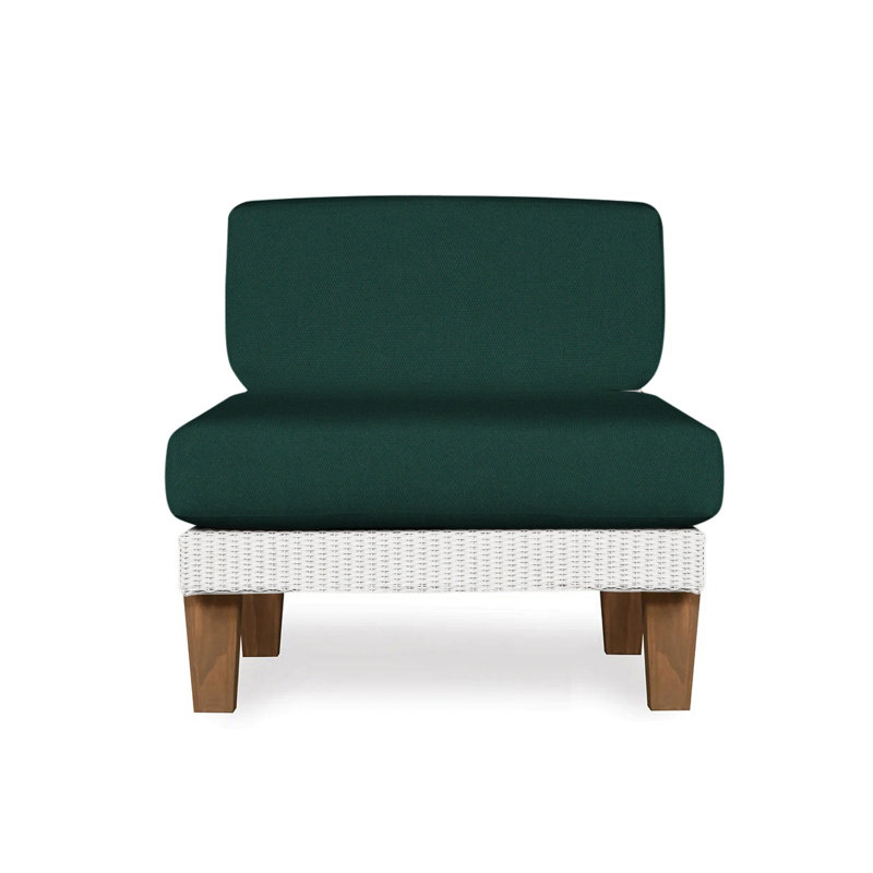 Catalina Outdoor Teak Lounge Chair, Demo Skyway, White