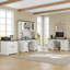 Classeur de bureau Buckhaus de 31,5 po avec 2 tiroirs, armoire de rangement avec verrou pour bureau personnel, blanc cassé / brun-1445434324