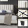 Upholstered Bed Frame with Channel Tufted Headboard