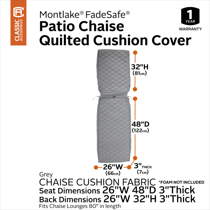 Housse de coussin Ayvion, H 3 po x l 26 po x P 80 po, Gris