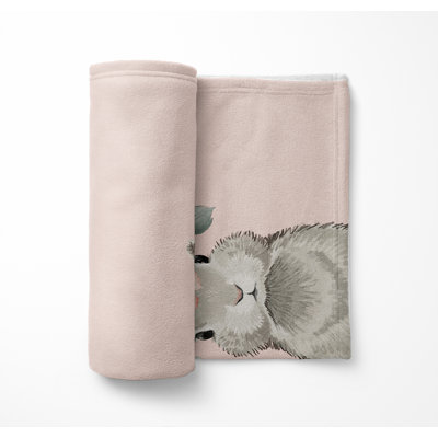 Bunny Velveteen Fleece Blanket
