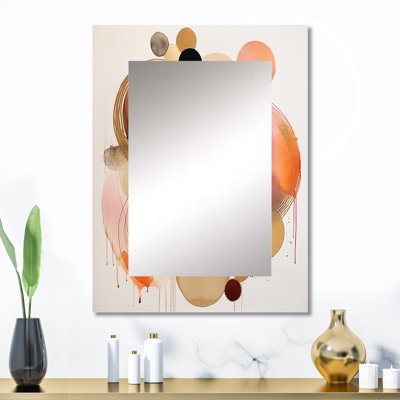 Afternoon Dreams Boho Chic Vintage Pink Gold II - Modern Rectangular Wall Mirror