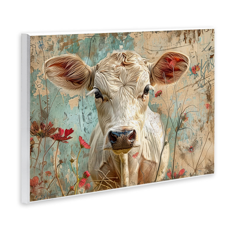  «Spring Country Cow» par LSR Design Studio, H 10 po x l 15 po