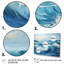 «Teal White Ocean Serenade Pastoral I», art mural sur toile-153452012-153452015
