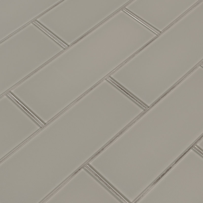 Rivella Subway 4 in. x 12 in. Glossy Glass Wall Tile, Cortaro