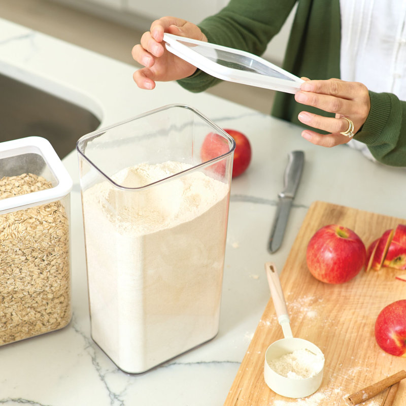 iDesign Extra Large Airtight Canister with Peel 'N Place Erasable Label - Ideal for Kitchen Countertop or Pantry Storage