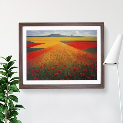Dramatic Poppy Field Flowers - Single Picture Frame Print