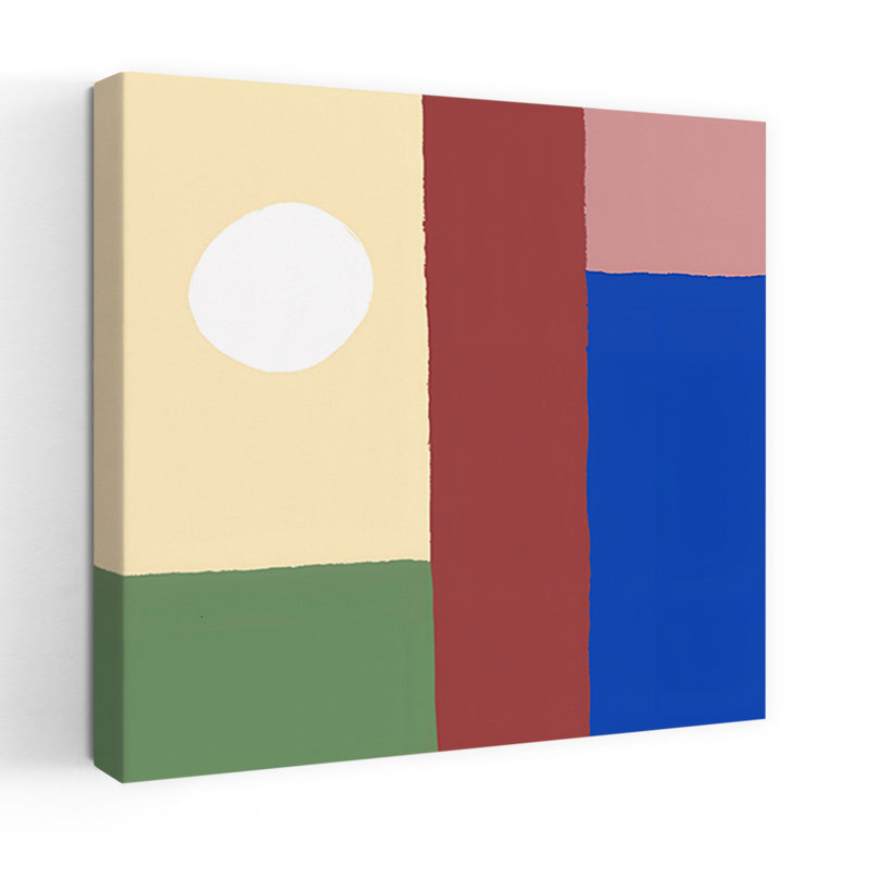 Art contemporain abstrait coloré, H 18 po x l 18 po