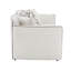 Causeuse en chenille beige avec 4 coussins Yolanda