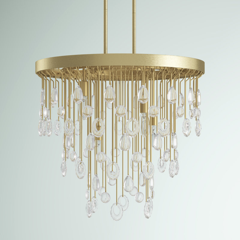 Livorno 4-Light Chandelier in Noble Brass