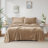 4 PCS Micro Plush Sheet Set Taupe-130424205
