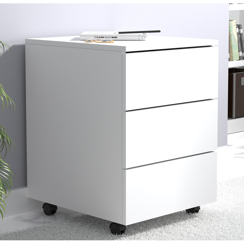 17 Stories "Dalosa 45 3-SB" filing cabinet, 45cm H x 39cm W x 55cm D, White