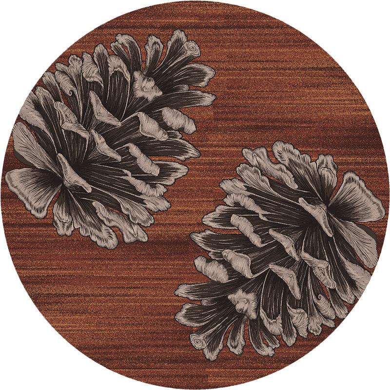 Kaylee Floral Indoor Rug, Round 8'