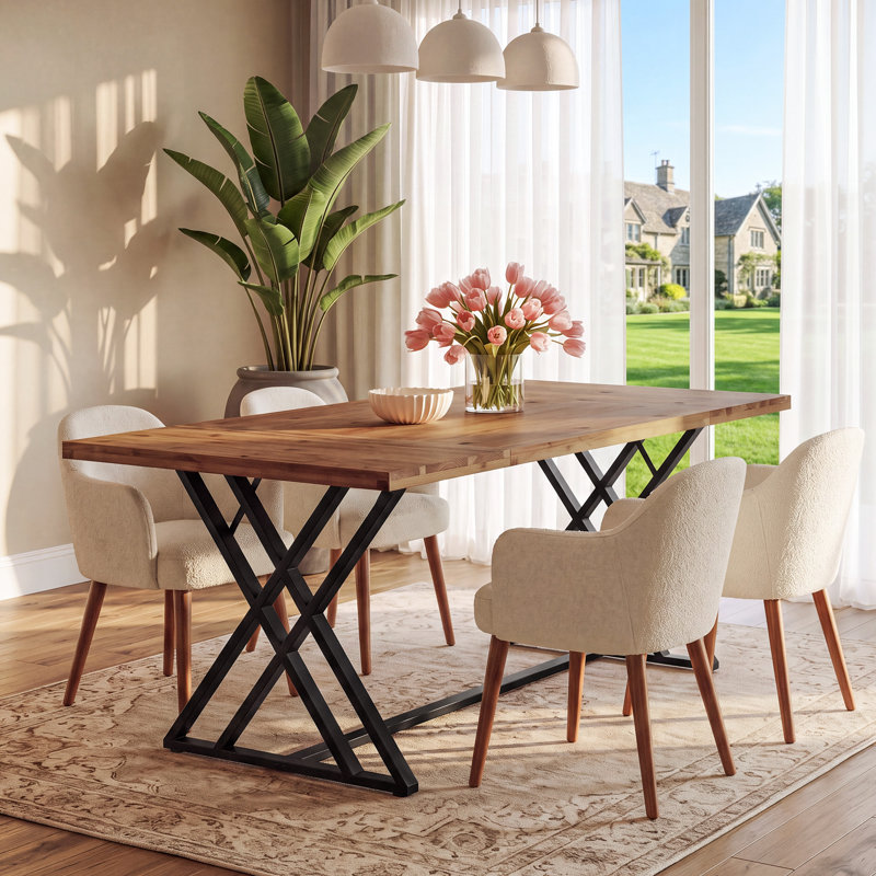 Dining Table with Steel Base