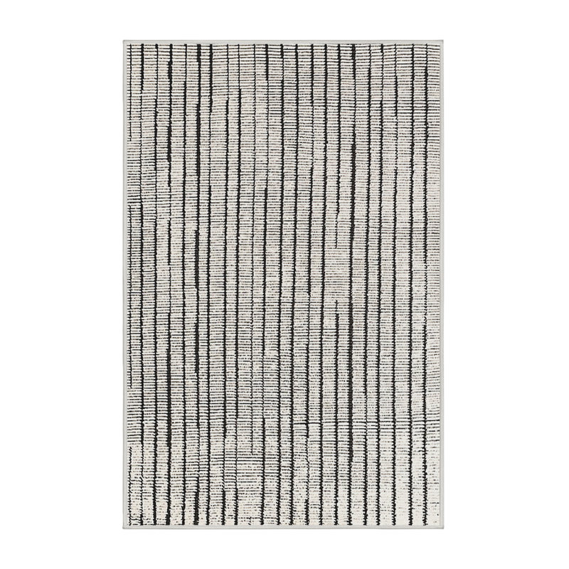 Tapis beige / noir Bordovice, Rectangle 7 pi x 10 pi
