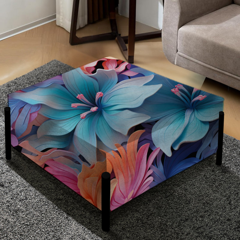 Tropical Dreamscape Iii Motif tropical - Grand repose-pieds carré Tropical