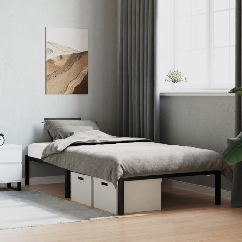 Akenside Bed, 100 x 200cm, Black