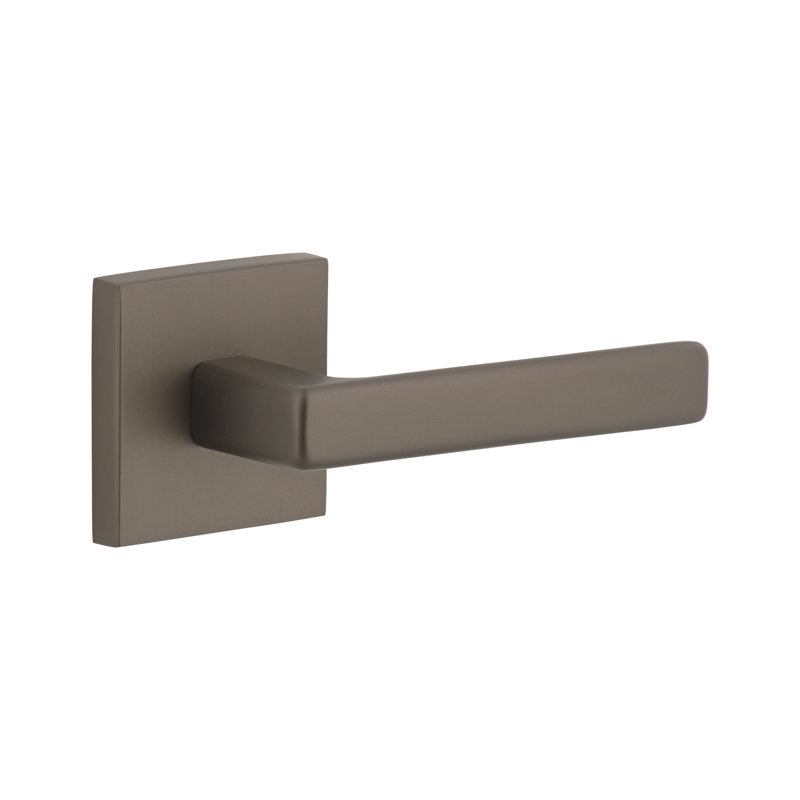 Viaggio Circolo Rosette Single Dummy with Lusso Lever, Titanium Gray, Right, Quadrato Rosette