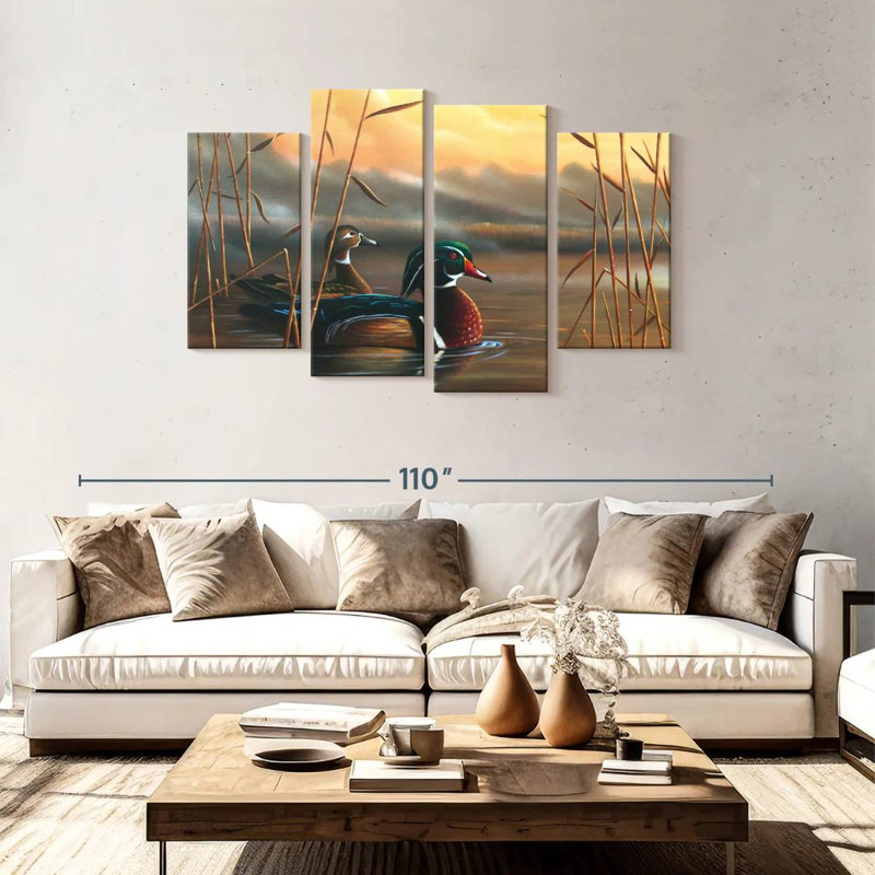 Wood Ducks, 48" H x 75" W
