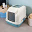 Enclosed Hooded Cat Litter Box with Handle & Scoop - Beige (50.5cm x 40cm)