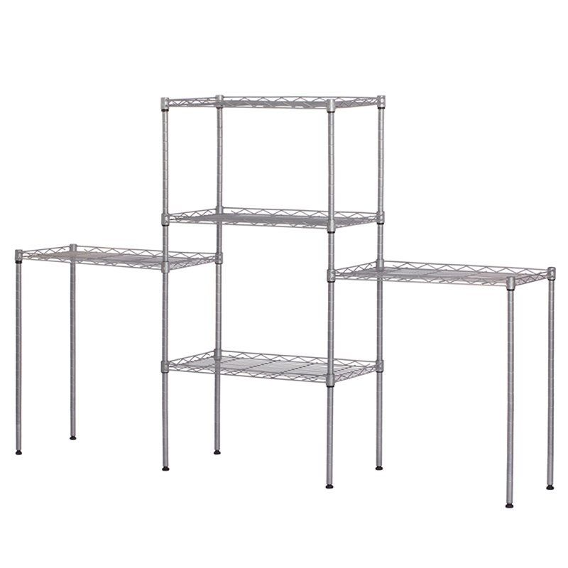 Alves 59" H x 21.25" W x 11.42" D 5 Layer Wire Shelving Unit, Silver