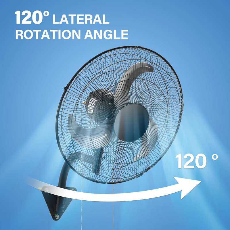 Simple Deluxe 26" Oscillating Wall Mounted Fan