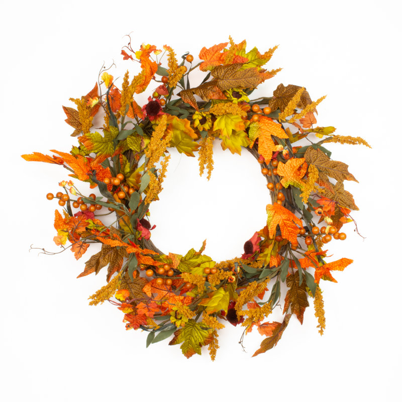 Fall Harvest 22” Silk Wreath