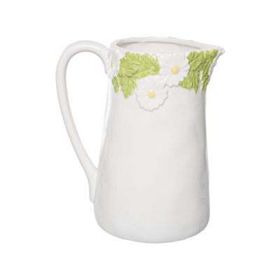 Dolomite Embossed Daisy Pitcher