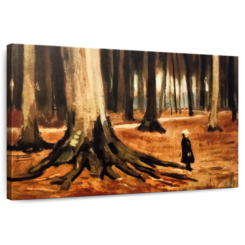 Fille dans les bois, 1882, H 16 po x l 24 po