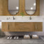 Meuble-lavabo double mural 72 po avec plateau en acrylique renforcé Edinger