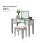 Ensemble de meuble-lavabo avec tabouret rembourré-1254110874