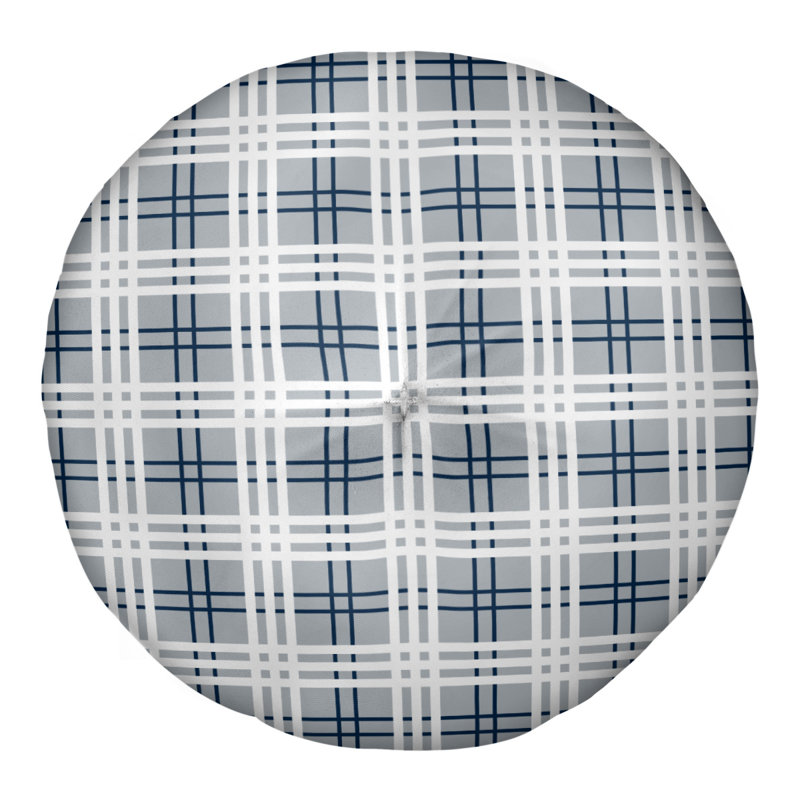 Housse de coussin ronde de luxe en forme de ballon de football New England, 30 po x 30 po