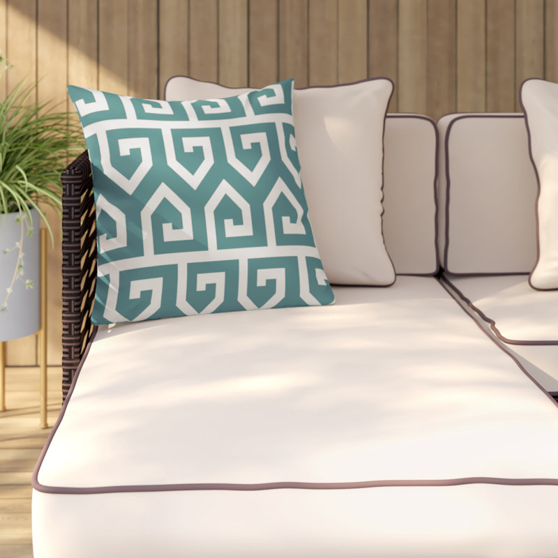  Outdoor Square Pillow Cover and Insert, Green