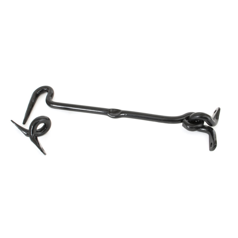 Forged Cabin Hook, 6cm H x 20.8cm W x 3cm D, Black