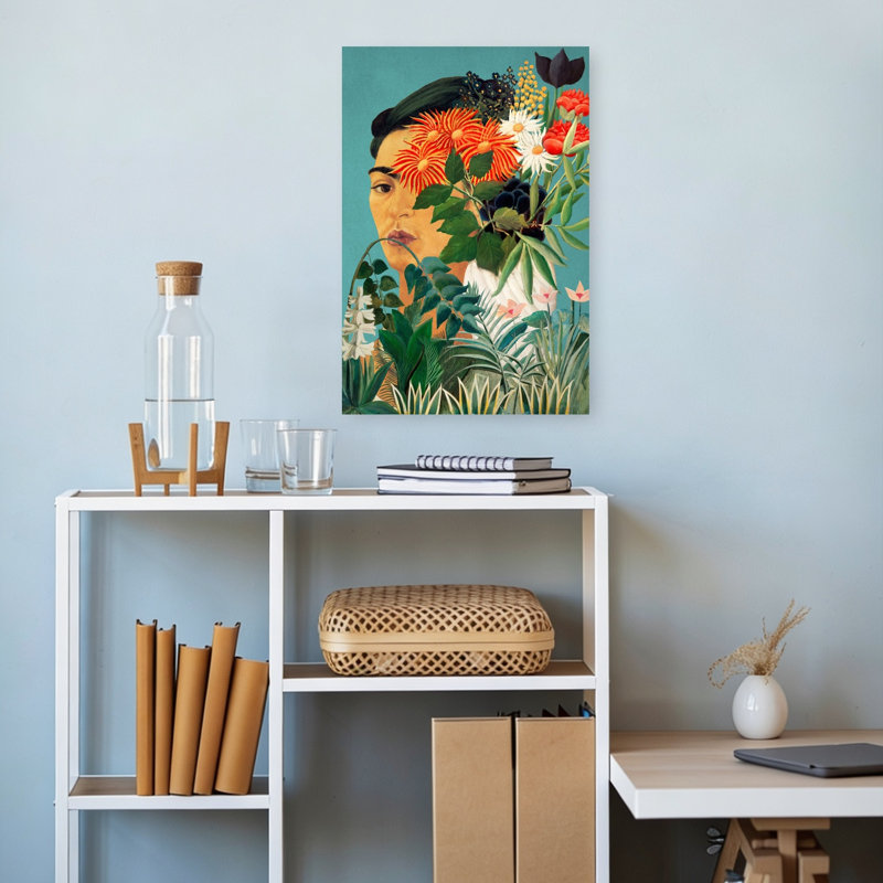 Frida In Henri'S Garden Abstract Flower Landscape Wall Art Print 1 Piece Wrapped Canvas Wall Art, 45.72cm H x 30.48cm W