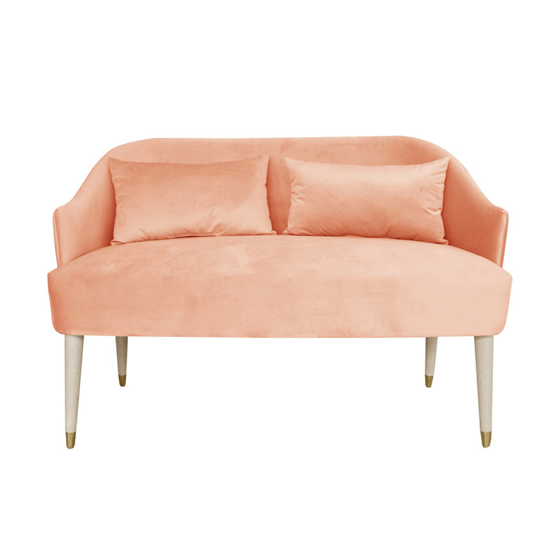 Emi 2 Seater Loveseat, Peach