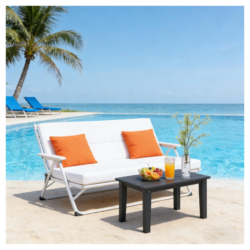 Table basse rectangulaire d'extérieur pour l'extérieur en HDPE